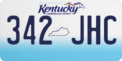 KY license plate 342JHC