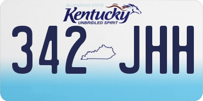 KY license plate 342JHH
