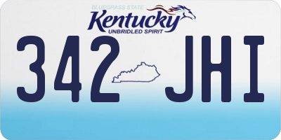 KY license plate 342JHI