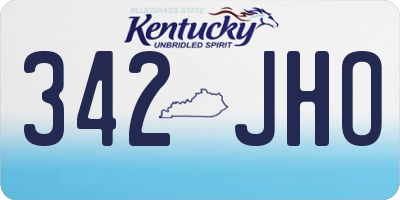 KY license plate 342JHO