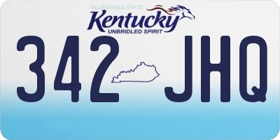 KY license plate 342JHQ