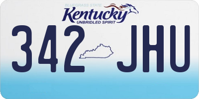 KY license plate 342JHU