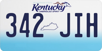 KY license plate 342JIH