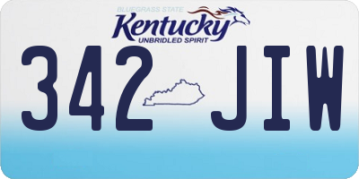 KY license plate 342JIW