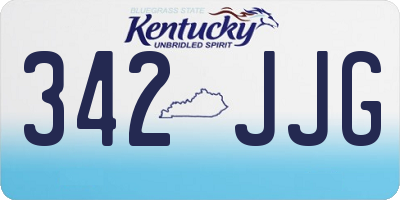 KY license plate 342JJG