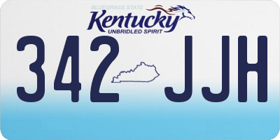 KY license plate 342JJH