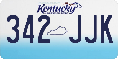 KY license plate 342JJK
