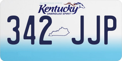 KY license plate 342JJP