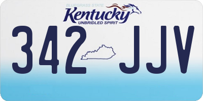 KY license plate 342JJV