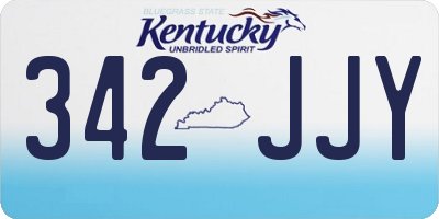 KY license plate 342JJY