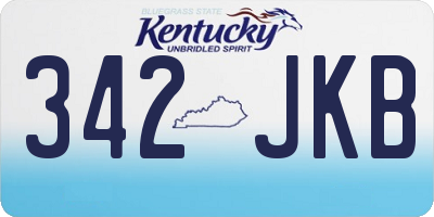KY license plate 342JKB