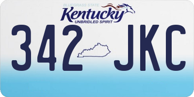 KY license plate 342JKC