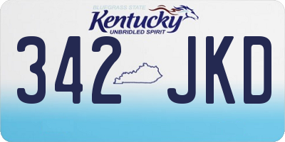 KY license plate 342JKD