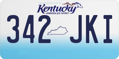KY license plate 342JKI
