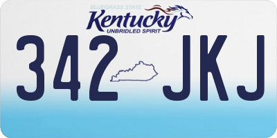 KY license plate 342JKJ