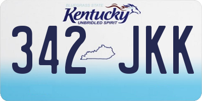 KY license plate 342JKK