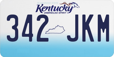 KY license plate 342JKM