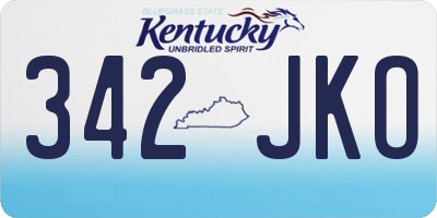 KY license plate 342JKO