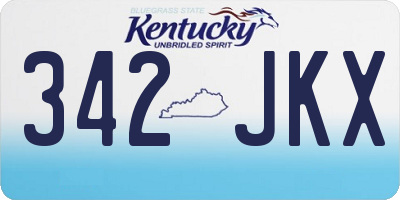 KY license plate 342JKX