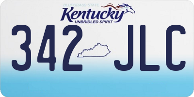 KY license plate 342JLC