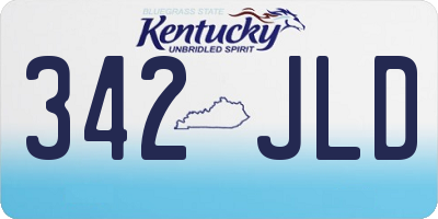KY license plate 342JLD