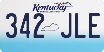 KY license plate 342JLE
