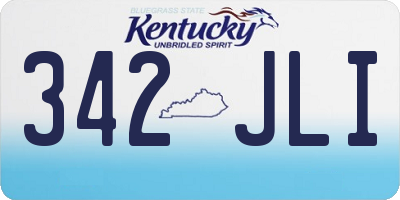 KY license plate 342JLI