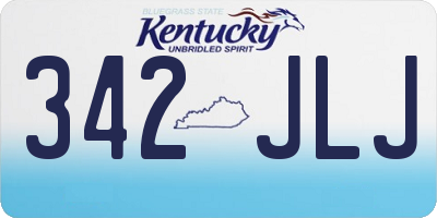 KY license plate 342JLJ