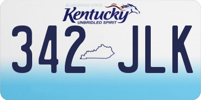 KY license plate 342JLK