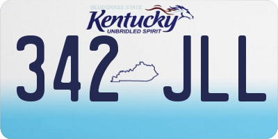 KY license plate 342JLL