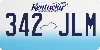 KY license plate 342JLM