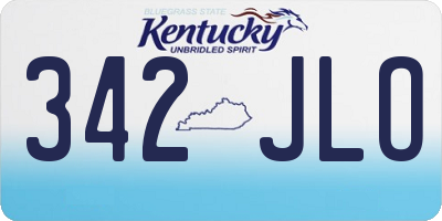 KY license plate 342JLO