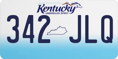 KY license plate 342JLQ