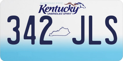 KY license plate 342JLS