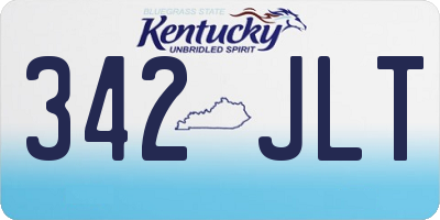 KY license plate 342JLT