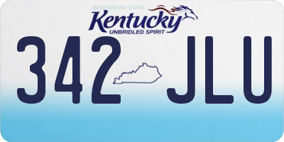 KY license plate 342JLU
