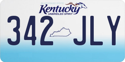 KY license plate 342JLY