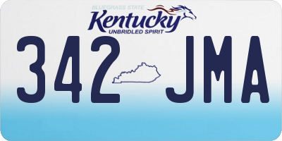 KY license plate 342JMA