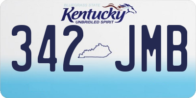 KY license plate 342JMB