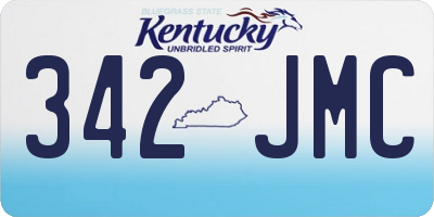 KY license plate 342JMC