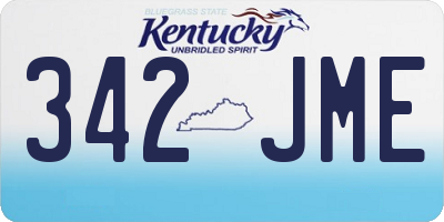 KY license plate 342JME