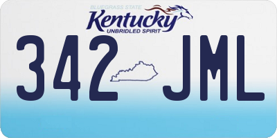 KY license plate 342JML