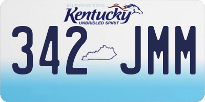 KY license plate 342JMM