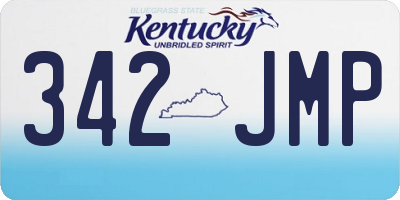 KY license plate 342JMP