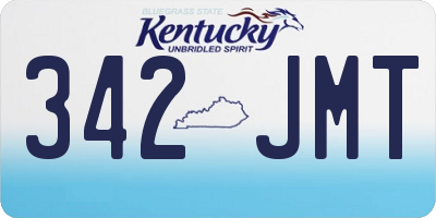 KY license plate 342JMT
