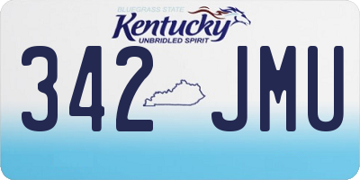 KY license plate 342JMU
