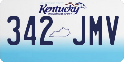 KY license plate 342JMV