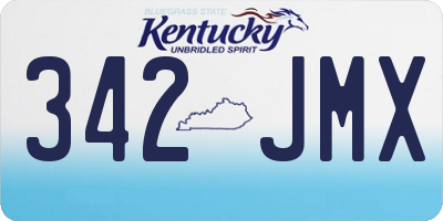 KY license plate 342JMX