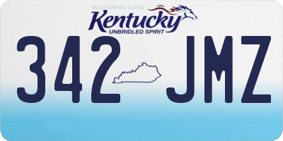 KY license plate 342JMZ