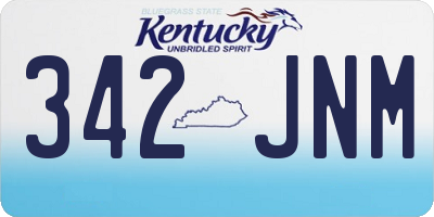 KY license plate 342JNM
